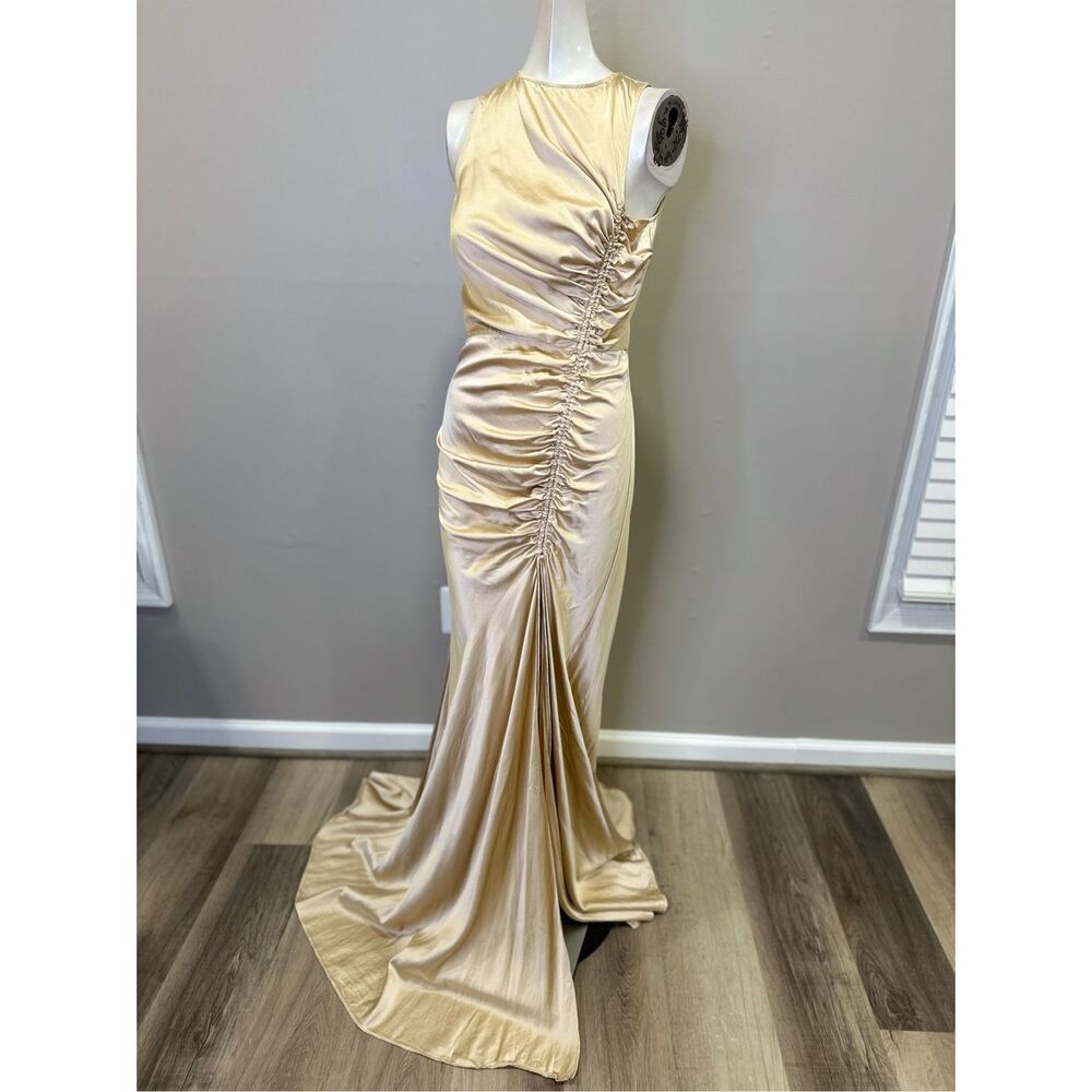 NWT Alejandra Alonso Rojas Ruched Tank Gown Size 4 $2795 - Picture 9 of 12